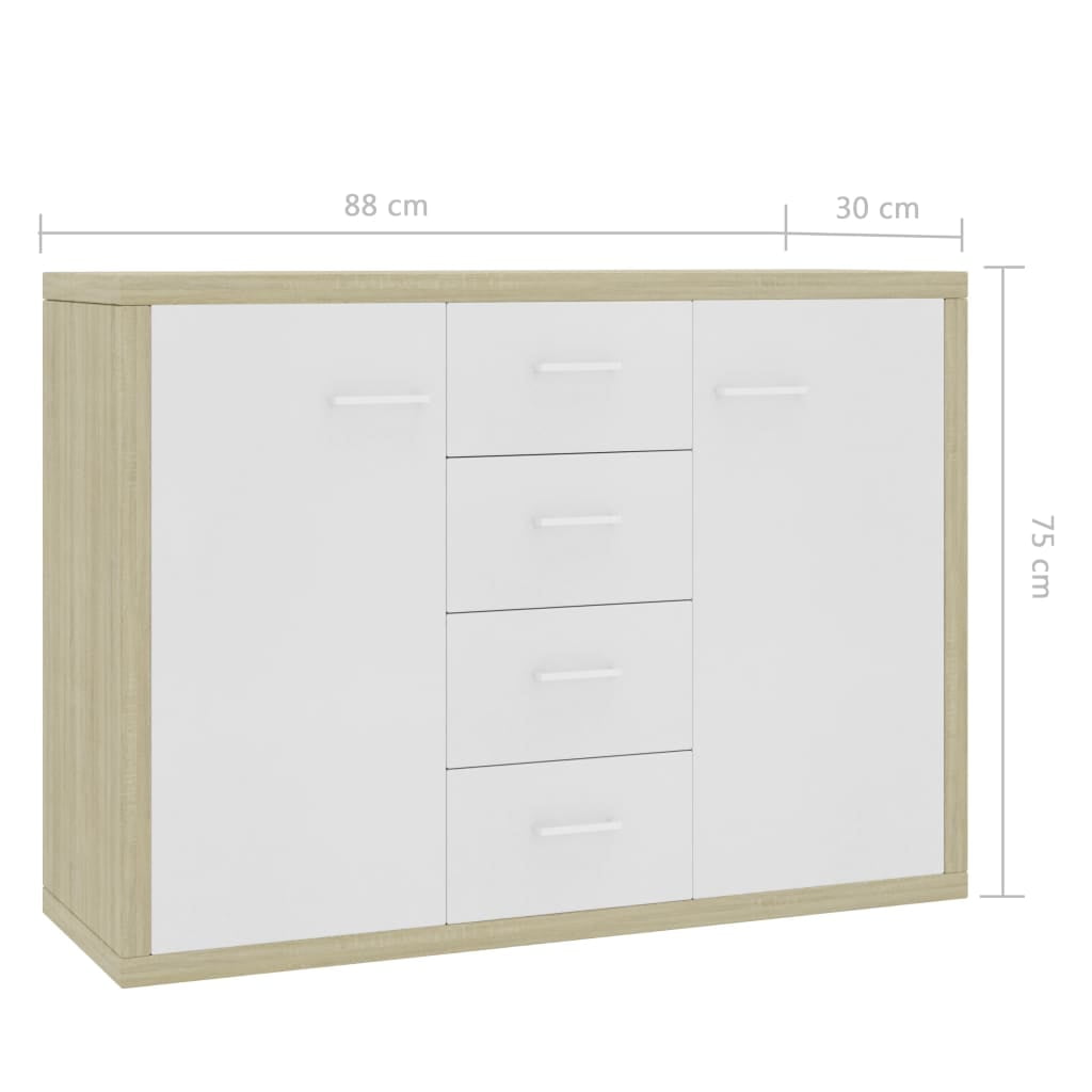 Kepooman Modern Cabinet Storage, Bathroom Cabinet with Two Doors and Four Draws, Buffet Sideboard for Living Room, Light Gray Kepooman Modern Cabinet Storage, Bathroom Cabinet with Two Doors and Four Draws, Buffet Sideboard for Living Room, Light Gray
