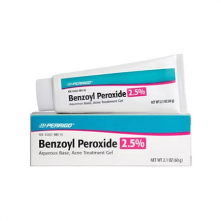 Perrigo 2.5% Benzoyl Peroxide Acne Treatment Gel 60gm Tube