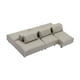 thumbnail image 2 of Modelo de sofá de casa de muñecas, accesorios de decoración de casa de muñecas, muebles decorativos, foto M 2 FILAS gris, 2 of 9