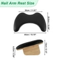 thumbnail image 4 of Unique Bargains Arm Rest for Nails Tech U Shaped Nail Arm Rest Manicure Hand Rest With Detachable Brackets Black, 4 of 7