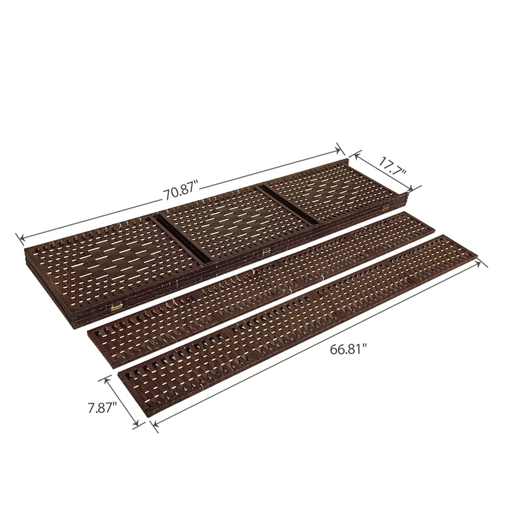 Kadyn 4 Panel Office Divider with 3 Clever Shelves for Home, Outdoor/Indoor Wall Divider and Folding Privacy Screens for Office, Dark Brown Kadyn 4 Panel Office Divider with 3 Clever Shelves for Home, Outdoor/Indoor Wall Divider and Folding Privacy Screens for Office, Dark Brown