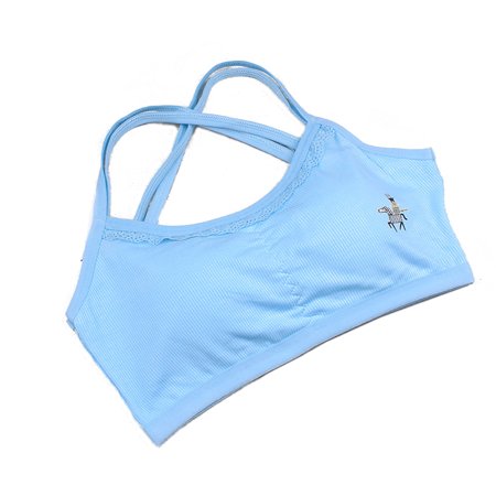 

VIEGINE 1pc Cotton Baby Girls Bras Solid Color Young Girls Underwear For Sports Training