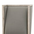 thumbnail image 4 of Benjara BM217408 Wingback Armless Chair with Wooden Legs&#44; Gray & Brown - Set of 2, 4 of 5