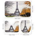 thumbnail image 3 of Eiffel Tower in Autumn Shower Curtain Sets Non-Slip Rugs Bath Mat Toilet Cover U Shaped Mat 4 Pcs, 3 of 8