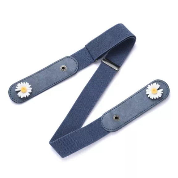 MATROOY Belts for women Buckle-Free Waist Jeans Pants Stretch Elastic Invisible Belts-Dark blue