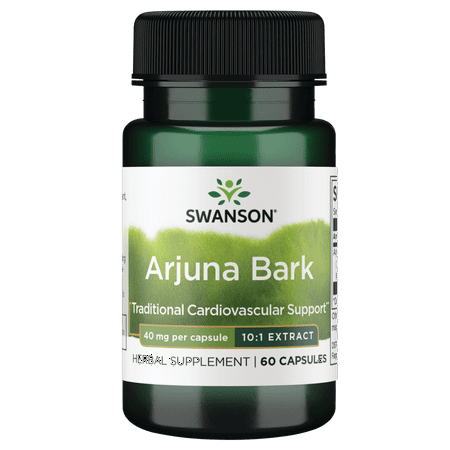 Swanson Full Spectrum Arjuna Bark (10:1) 40 mg 60 Capsules
