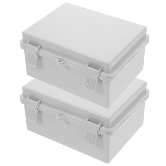 AURARMLET 2Pcs Waterproof Electrical Box for Outdoor Use with Locking Mechanism ABS 11.0*6.7*4.3in