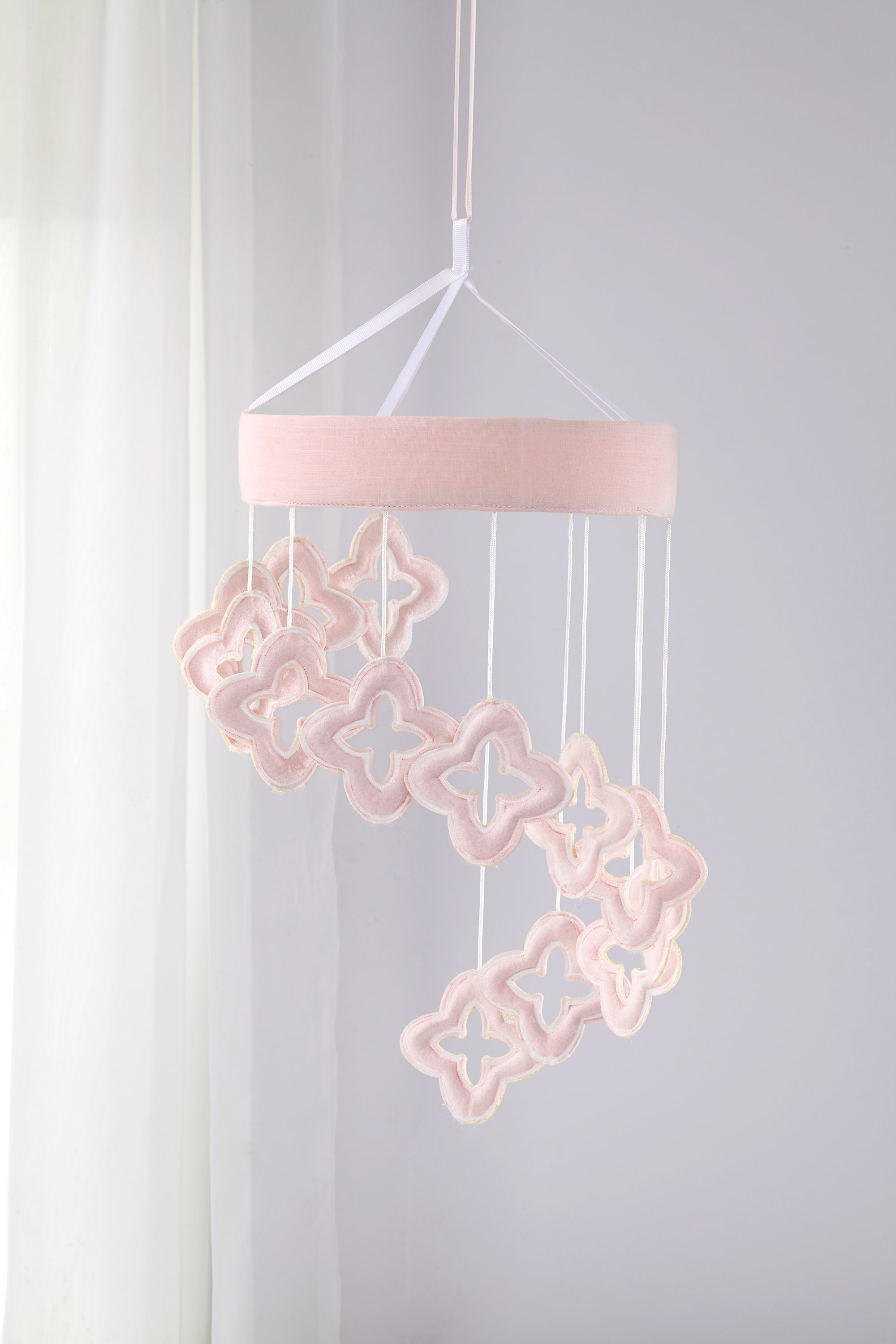 NoJo Chantilly Pink and White Ceiling Mobile