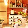 thumbnail image 4 of creativo miniatura DIY, muebles con luz, , ensambje de modelo de con adornos con cubierta a prueba de CUTICAT casa de muñecas en miniatura, 4 of 8