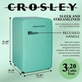 thumbnail image 2 of Crosley Classic Series 3.2 Cuft 1-Door Compact Refrigerator, Retro Mint Green, 2 of 6