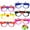 Red, Yellow, Blue, Black, Purple, Rose Red, variant on 12 Pcs DIY Building Bricks Glasses Building Blocks Games for Kids Creative Building Block Birthday Party Supplies