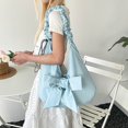 thumbnail image 6 of Hsqqdc Bowknot Design Crossbody Underarm Bag, Sweet Pleated Shoulder Shopping Handbag, 6 of 7