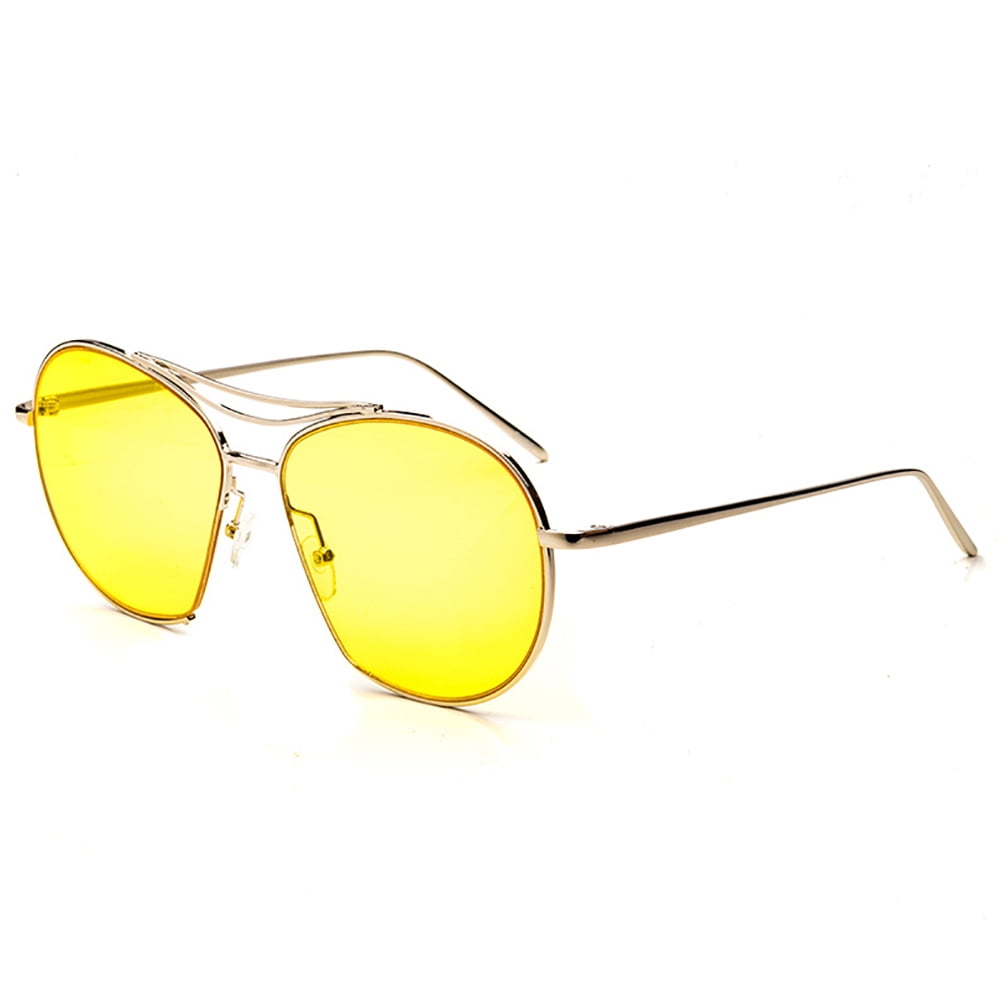 Pop Fashionwear Retro Flat Lens Aviator Sunglasses P4106 - Walmart.com
