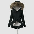 thumbnail image 2 of Winter Coats for Womens Hooded Warm Winter Overcoat with Lined, Winter Parka Jacket Thick Down Outerwear Jacket for Women Black XXL, 2 of 8