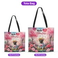 thumbnail image 5 of Hello Valentine’s Day Mastiff Flower Crown Romantic Pink Floral All Over Print 3D Canvas Tote Bag Mastiffs Dog Lover Gifts Idea Reusable Handbag - 00031, 5 of 5