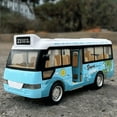 thumbnail image 6 of Sound Light Tour School Bus Model Boy Girl Toy Die Cast Metal Little Cars Cars City Bus Friction Powered Play Toys, 6 of 8