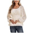 thumbnail image 2 of ICHUANYI Liquidación Mujer Moda Casual Camiseta de manga sólida Tops Blusa Jersey ICHUANYI WER202308231736, 2 of 9