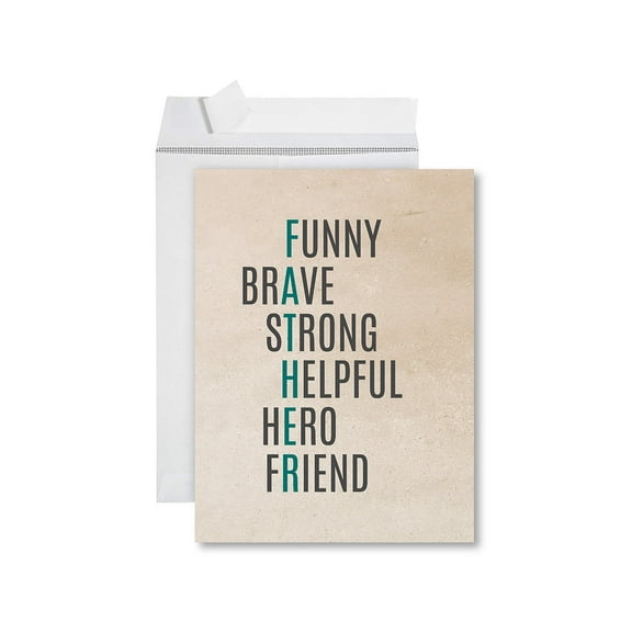 Koyal Wholesale Funny Father's Day Jumbo Card With Envelope, FATHER, Set of 1