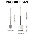 thumbnail image 5 of Toilet Brush with Holder Bathroom Cleaner Kit Blue Long Handle Cleaning Tool Adult Toilet Brush Set, 5 of 9