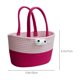 thumbnail image 3 of Desktop Woven Storage Basket | Cotton Thread Organizer | Handle | Breathable | Red Green Purple | 30x10x17cm | Sturdy | Decorative | Lightweight | Multi-Purpose | Home Office, 3 of 6