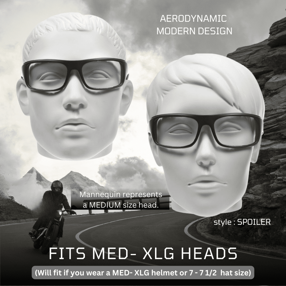 Bikershades Motorcycle Riding Safety Sunglass Foam Padded Large Fit Wind, Dust and Impact Resistant