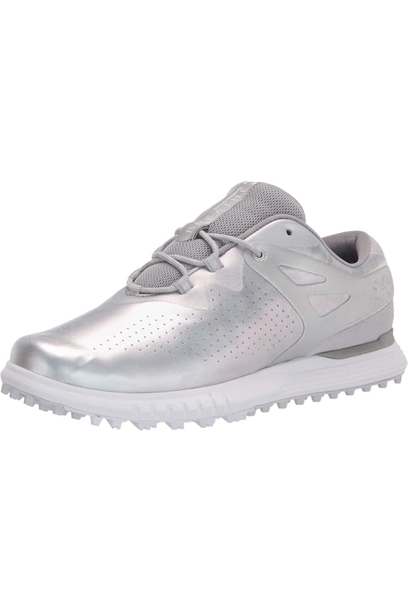 Womens Charged Breathe Sl Golf Shoe 10 White 100/Metallic Silver