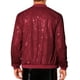thumbnail image 3 of Chaqueta Varsity con lentejuelas INSPIRE CHIC para hombres, chaqueta bomber brillante y con glitter para fiestas de los 70, color rojo, 3 of 4