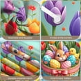 thumbnail image 4 of Cute Easter Banner Colorful Eggs Spring Background Floral Bunny Easter Backdrop for Easter Party Spring Celebration Family Gathering, 4 of 9