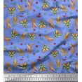 thumbnail image 1 of Soimoi Poly Georgette Fabric Leaves,Floral & Housefly Insects Print Sewing Fabric Yard 52 Inch Wide, 1 of 3