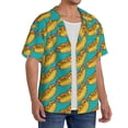 thumbnail image 2 of Sikiie Hot Dogs 8 Men's Cuban Shirt, Hawaiian Shirts, Business Casual Button Down Shirts, Short Sleeve Shirt-3X-Large, 2 of 5
