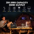 thumbnail image 3 of Portable Power Station 300W 299.5Wh Battery Bank with 120V Pure Sine Wave AC Outlet for Outdoor Camping, Hunting, Emergency Backup, and CPAP Machine, 3 of 8