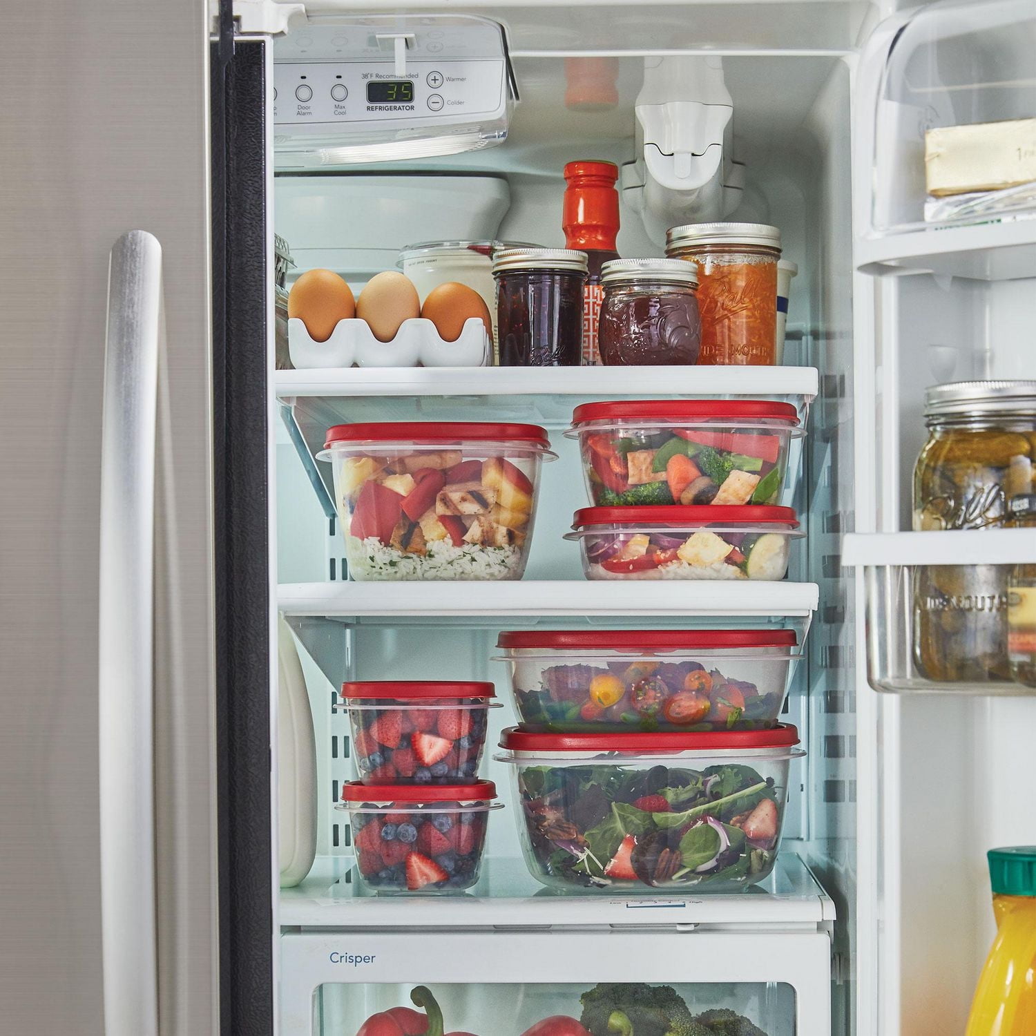 Conteneur pour aliments Rubbermaid avec couvercle, 5,7 litres, rouge