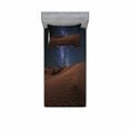 thumbnail image 2 of Space Bedding Set with Sheet & Covers, Life on Mars Themed Surreal Surface of Gobi Desert Dune Oasis Lunar Adventure Photo, Printed Bedroom Decor 2 Shams, 4 Sizes, Brown Blue, by Ambesonne, 2 of 3