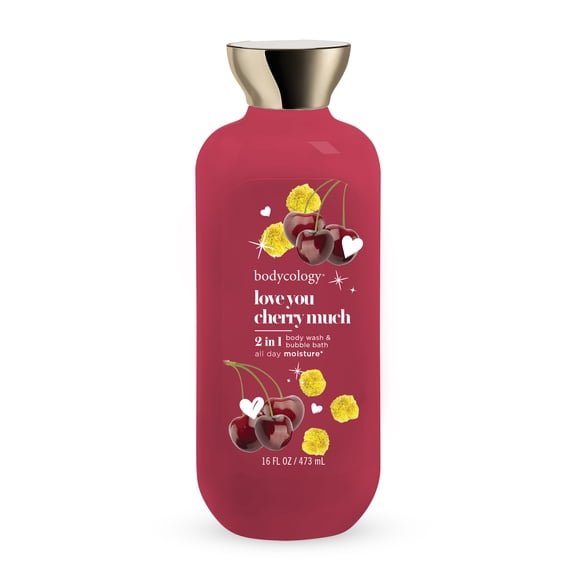 Bodycology 2-in-1 Body Wash & Bubble Bath, Love You Cherry Much, 16 fl oz