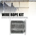 thumbnail image 3 of Wire Rope Kit, Portable Stainless Steel Wire Rope Easy To Install 49ft  for Home Outdoor, 3 of 7