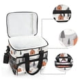 thumbnail image 6 of FORMRS Insulated Cooler Bag 24 Cans Capacity Soft Leakproof Lunch Box with Side Pockets, Orange Cartoon Houses, 6 of 7