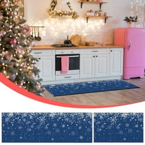 Xuniizn Christmas Door Mat Xmas Welcome Christmas Mat Non-Slip and Washable Winter Doormat Rubber Back Snowflakes Door Mat Rugs for Indoor Outdoor, Christmas Decorations for Home