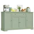 thumbnail image 1 of Homfa Buffet de Cuisine de 54,3 Po L avec Tiroir, Armoire de Rangement à 4 Portes avec Tablettes Ajustables, Vert, 1 of 7