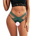 thumbnail image 4 of Aayomet Culottes pour Femmes Lingerie String Taille Basse Culottes pour Femmes (Vert, P), 4 of 5