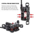 thumbnail image 2 of MTB Hydraulic Disc Brake Front Rear Caliper with 160mm Rotor Hydraulic 4 Pistons and Two-way Brake System 22.2mm Mountain Bike Cycling Right Left Brake Lever Kit, 2 of 8