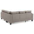 thumbnail image 6 of Glory Furniture Newbury Twill Fabric Sectional in Gray, 6 of 7