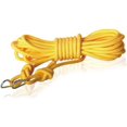 thumbnail image 1 of thickness 10.5mm 15m strong woven clothesline with two metal hooks, rust resistant and waterproof for camping, garden, garage, Yellow, 1 of 5