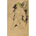 thumbnail image 2 of Ernst Josephson 10x14 Black Ornate Wood Framed Double Matted Museum Art Print Titled: Enraged Viking (2001), 2 of 5
