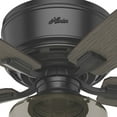 thumbnail image 4 of Hunter 52 inch Indoor Ceiling Fan with LED Light and Remote Control - Black Ceiling Fan, Low Profile Mount, 5 Blades, For Bedroom, Living Room, or Kitchen, Quiet - Bennett 53393, Matte Black, 4 of 18