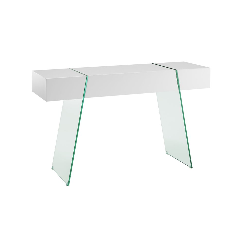 Casabianca Home IL VETRO CABANA console table in high gloss white