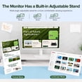thumbnail image 4 of Portable Monitor W/ Kickstand, 15.6" 1080P FHD Laptop Monitor USB C HDMI External Screen for Mac Phone Xbox Switch, White, 4 of 10