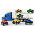 Vokodo Toy Semi Truck And Trailer 20 Inch Push And Go With Lights And