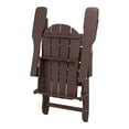 thumbnail image 2 of WestinTrends Malibu 3-Pieces Adirondack Chairs Set with Side Table, All Weather Outdoor Seating Plastic Patio Lawn Chair Folding for Outside Porch Deck Backyard, Dark Brown, 2 of 15