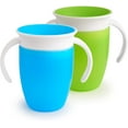 thumbnail image 2 of Miracle 360ᵒ Drinking Cup With Handles, Leak-Proof, From 6 Months, Blue/Green, 207 Ml (2-Pack) - Blau/Grün, 2 of 6