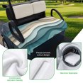 thumbnail image 5 of Golf Cart Seat Covers for 2 Seater,Teal Beige Ombre Microfiber Cart Seat Towel Blanket,Moire Modern Abstract Art Geometric Absorbent Breathable Non Slip Bench Seats Protector for Golf Course 51"x31", 5 of 9